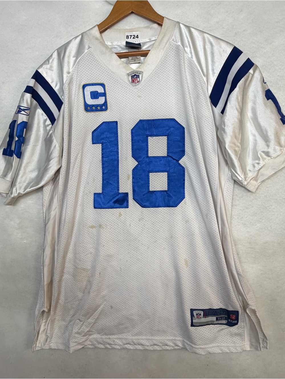 Peyton Manning Super Bowl Indianapolis Colts Reebok Size 52 XL Jersey 8724